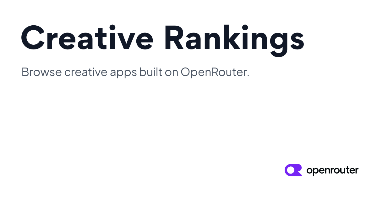 Creative Rankings | OpenRouter