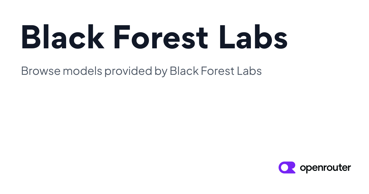 Black Forest Labs | OpenRouter