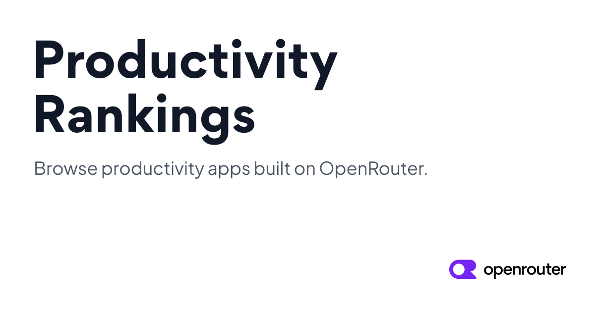 Productivity Rankings | OpenRouter
