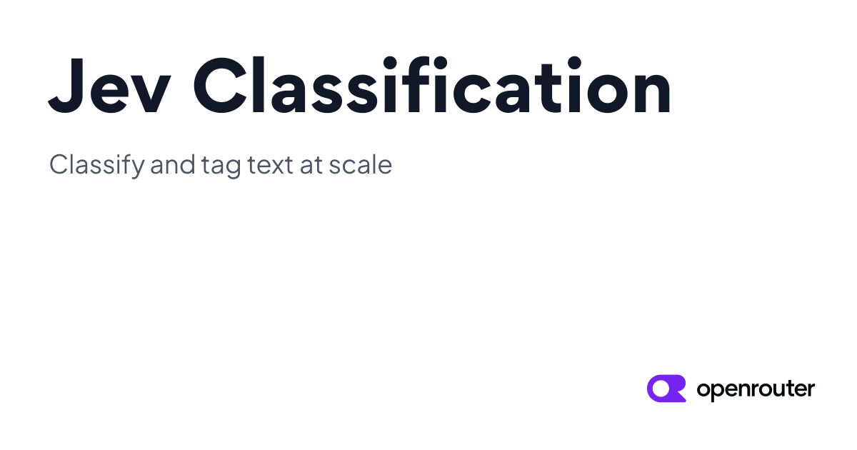 Classify and Tag Text at Scale with Jev