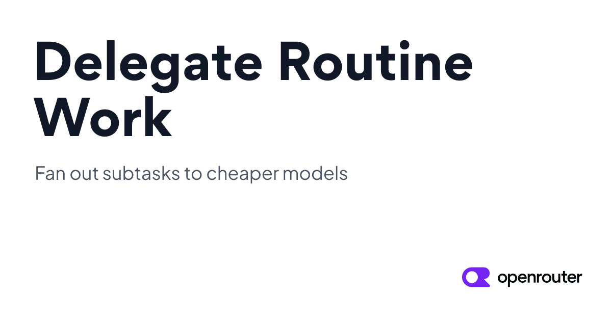 Delegate Routine Work to Cheaper Models with Subagent