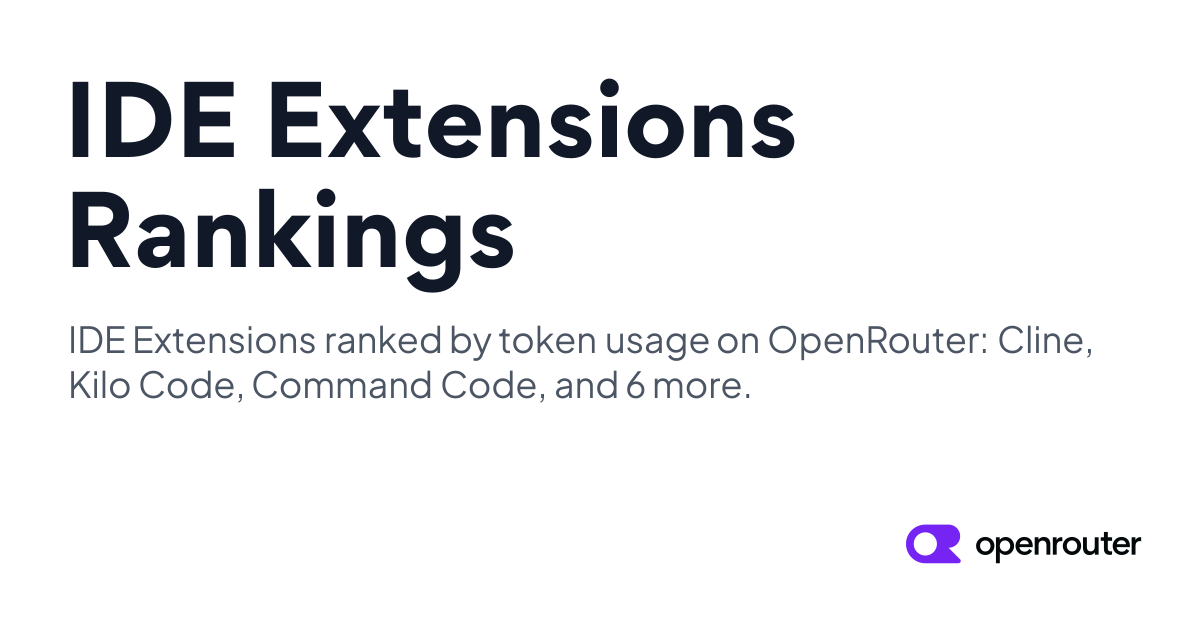 IDE Extensions Rankings | OpenRouter