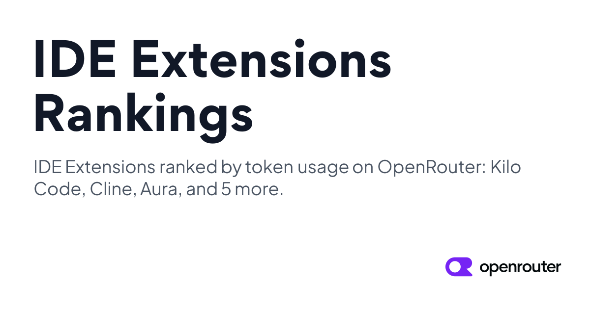IDE Extensions Rankings | OpenRouter