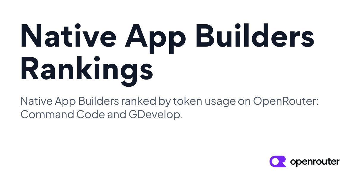 Native App Builders Rankings | OpenRouter