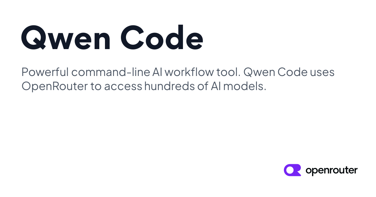 Qwen Code | OpenRouter