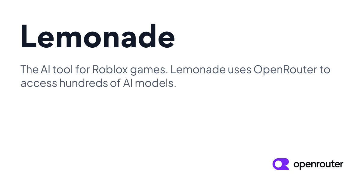 Lemonade | OpenRouter