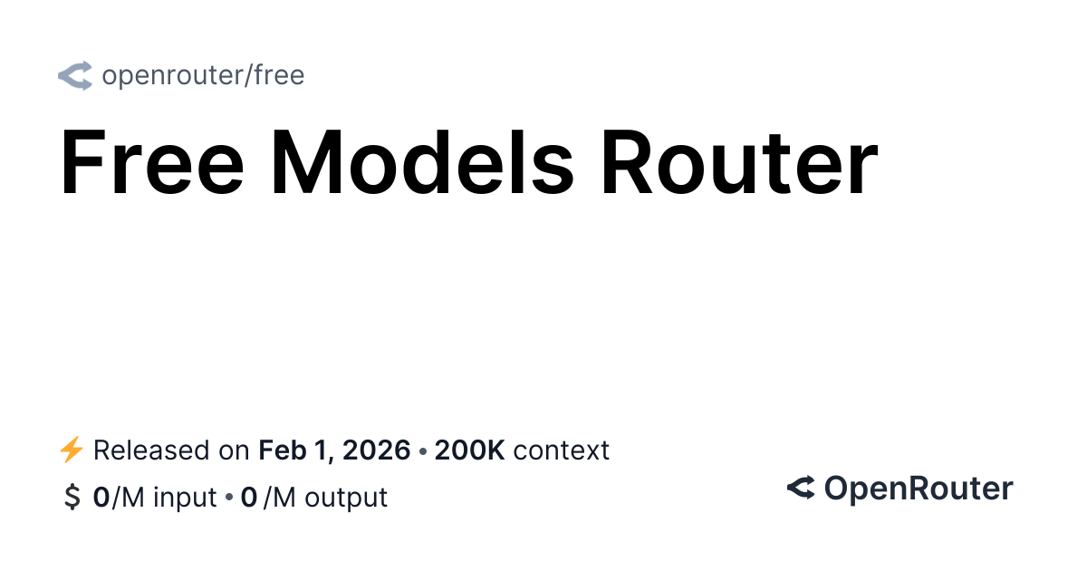 Free Models Router – API Quickstart | OpenRouter